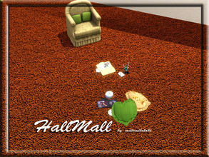 Sims 3 — HallMall by matomibotaki — Rug pattern in beige, orange and light yellow, 3 channel, to find under Carpet/Rug. 