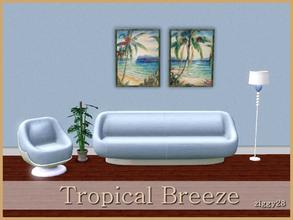 Sims 3 — Tropical Breeze by ziggy28 — Two summery paintings by the artist Aexa Kelemen. Recolourable frame. One file two