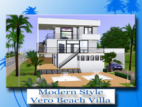 Sims 3 — Modern Style - Vero Beach Villa by fantasticSims — Modern design home decorated with viberant colors. Partially
