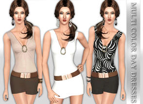 Sims 3 — Ring Embellished Belted Casual Dress by saliwa — Saliwa The Sims Resource