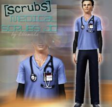Sims 3 — Scrubs: Medical scrubs + Sleeves (JD) by Ellemieke — I've been watching Scrubs a lot lately, and I couldn't