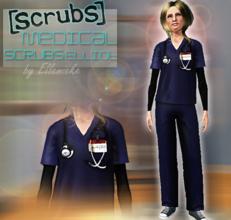 Sims 3 — Scrubs: Medical scrubs + Sleeves (Elliot) by Ellemieke — I've been watching Scrubs a lot lately, and I couldn't