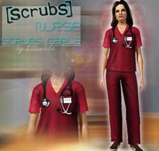 Sims 3 — Scrubs: Nurse scrubs (Carla) by Ellemieke — I've been watching Scrubs a lot lately, and I couldn't believe there