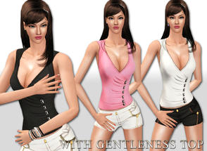 Sims 3 — With Gentleness| Top by saliwa — Everyday and Formal Tops.