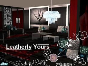 Sims 2 — Leatherly Yours by kibanahnah — A recolor of VitaSims set \"Hightech\", in black leather, silver and