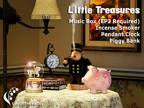 Sims 3 — Little Treasures by LilyOfTheValley — 3 functional and 1 decorative items are included in this little treasure