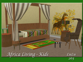 Sims 3 — Africa Living - Kids by Lulu265 — An Africa inspired set for your child's room. All new meshes except for the