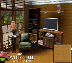 Sims 3 — Wood Pattern44H. by ayyuff — recolorable wood pattern