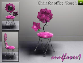 Sims 3 — chairDiningOffice_rose_annflower1 by annflower1 — Chair for office &quot;Rose&quot;.