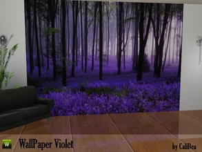 Sims 3 — WallPaper Violet by CaliDea — Wallset with 4 different Parts.