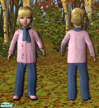 Sims 2 — Toddler Girl Outerwear - Pastel Pink Jacket by Simaddict99 — Pale pink jacket with lovely emboidered flower