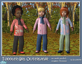 Sims 2 — Toddler Girl Outerwear by Simaddict99 — Three cute winter coats for toddler girls. No Mesh required - uses Maxis