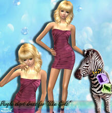 Sims 2 — Purple short Dress by DN by Dasha0510 — ****by DN**** I like it! Mini purple dress. Very very short ;)