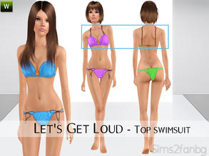 Sims 3 — Let's Get Loud - Top swimsuit by sims2fanbg — .:Let's get loud:. Top swimsuit in 3 recolors,Recolorable,Launcher