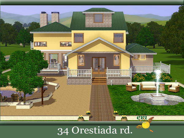 Sims 3 — evi 34 Orestiada rd by evi — A three bedroom house with a big garden area with a pool. If you decided to use it