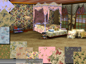 Sims 3 — Floral I-Brighten11 by Brighten11 — A set of floral patterns which will work nicely with walls, carpet,