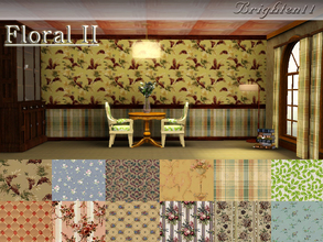 Sims 3 — Floral II-Brighten11 by Brighten11 — Another set of floral patterns which will work nicely with walls, carpet,