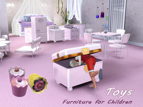 Sims 3 — PB Children Toys by ShinoKCR — This set was inspired by Potterybarn Kids. The Fridge, Sink and the Bakeoven are