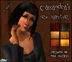 Sims 2 — Cassandra\'s new hairstyle by katelys — This harstyle features 6 recolors of my Cleopatra hair mesh. Animated,