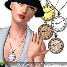 Sims 3 — Necklace watch 04 by katelys — New pendant for teen-elder females. New mesh, high poly. 4 versions,2 color