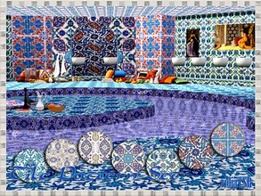 Sims 3 — V# Tile Pattern Set by vidia — Ottoman Tiles For Turkish Bath 