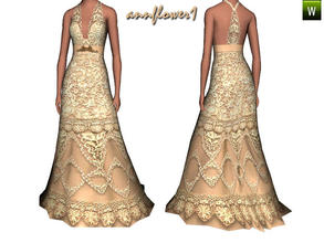 Sims 3 — annflower1 formal dress11 by annflower1 — wedding dress 