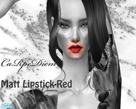 Sims 2 — Matt Lipstick-Red by carpediemSn — Red lipstick.