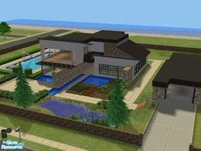 Sims 2 — Zulu Mansion by Vic3y — This is a beautifully landscaped modern mansion with room for 2 bedrooms and the top