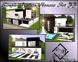 Sims 3 — Simple Modern Houses FF Set by Devirose — A set of small houses and modern,for your first family,with all
