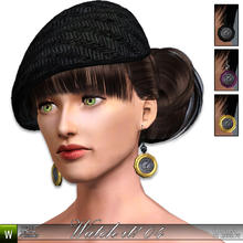 Sims 3 — Watch it! earrings 04 by katelys — New mesh, 3 different versions with 3 recolorable palettes. With reflective