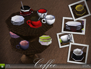 Sims 3 — Coffee by katelys — 3 new decorative objects. Low polycount. Fully recolorable. Enjoy:)