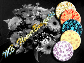 Sims 3 — MB-FlowerBouquets by matomibotaki — A floral pattern set of 5 different pattern with 3 changable areas. Enjoy