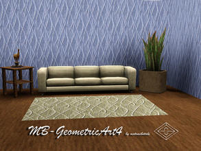 Sims 3 — MB-GeometricArt4 by matomibotaki — Geometric pattern in 2 blue shades and white, 3 channel, to find under Theme.