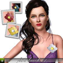 Sims 3 — FS 58 Brooch 01 by katelys — New hand-painted jewelry for young adult and adult females. 2 colour channels.