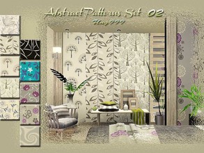 Sims 3 — Abstract Patterns Set 02  by ung999 — This set includes ten abstract patterns each has three or four recolorable