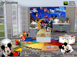 Sims 3 — bedroom disney by jomsims by jomsims — in this set 10 items for kids bedroom 10 cushions deco recolorable one