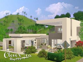 Sims 3 — Clover Lea by ung999 — Features of the house: Main Floor : Living, dining, kitchen, bath, study, master bedroom
