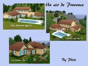 Sims 3 — Un air de Provence by philo — This set is made of the 3 Clos Savornin's villas.