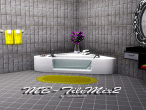 Sims 3 — MB-TileMix2 by matomibotaki — Tile pattern in brown, black and white, 3 channel, to find under Tile/Mosaic.