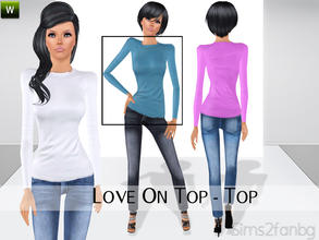 Sims 3 — Love On Top - Top by sims2fanbg — .:Love On Top:. Top in 3 recolors,Recolorable,Mesh by Sims2fanbg,Launcher
