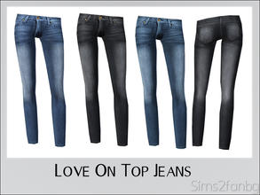 Sims 3 — Love On Top - Jeans by sims2fanbg — .:Love On Top:. Jeans in 3 recolors,Recolorable,Mesh by Sims2fanbg,Launcher