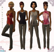 Sims 2 — Sabrina Set - UPDATE! by Harmonia — 4 Different everyday outfit Meshes: