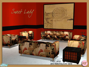 Sims 2 — Satinistics Sweet Lady by DOT — Satinistics Sweet Lady. Sofa, Chair, Chair with pillow, LoveSeat with pillow.