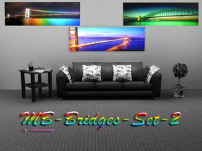 Sims 3 — MB-Bridges-Set-2 by matomibotaki — New painting set with 3 different bridge paintings 2x1, by matomibotaki.