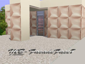 Sims 3 — MB-FacadeFace7 by matomibotaki — Strucctural facade pattern in brown and light yellow, 2 channel, to find under