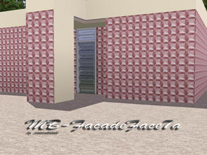 Sims 3 — MB-FacadeFace7a by matomibotaki — Strucctural facade pattern in brown and white, 2 channel, to find in