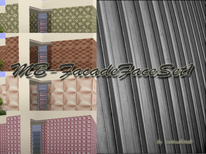 Sims 3 — MB-FacadeFaceSet1 by matomibotaki — New facade pattern by matomibotaki, recolorable and really pretty not only