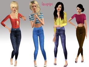 Sims 3 — LP Are you ready?? by laupipi2 — High trousers with two vests to combine. 1) The first vest is of half a sleeve