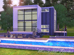 Sims 3 — Minimalist Touches by brandontr — I built this house for only living. No details, no trim, no flowers and no