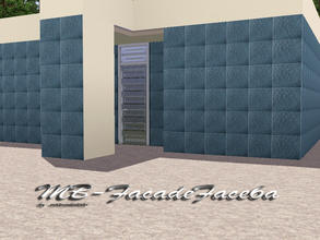 Sims 3 — MB-FacadeFace6a by matomibotaki — Strucctural facade pattern in blue and white, 2 channel, to find in